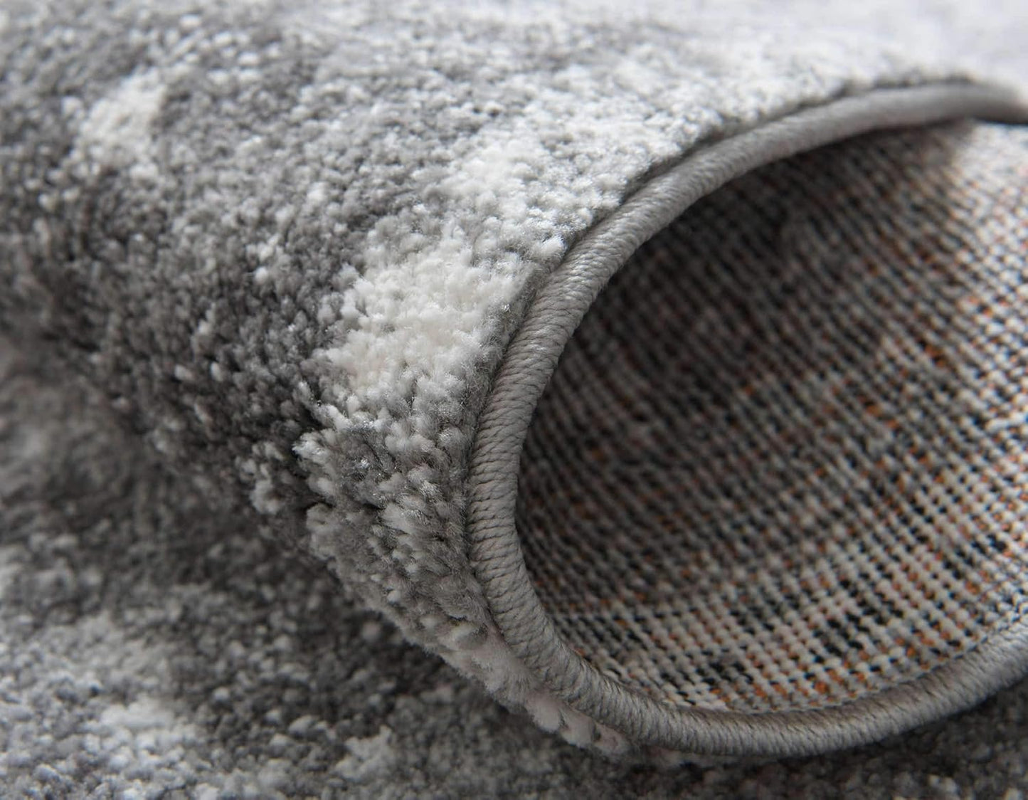 Unique Loom Rosso Collection Vintage, Traditional, Bohemian, Geometric, Distressed, Southwestern Area Rug, 3' 3" x 3' 3", Gray/Ivory