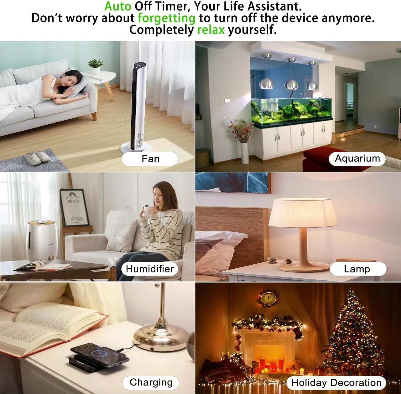 HNB Auto Off Timer, Lenth 30cm (12inch) for Indoor Small Appliances, Electric Oil Melt Warmer Wax Melt Warmer Wax Melter Fragrance Lamp Oil Warmer Burner (Timer 3D-30cm)