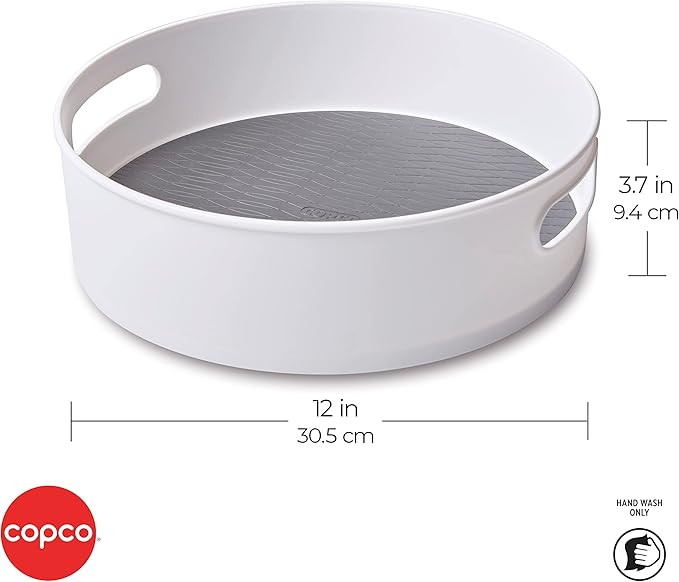 Copco Non-Skid Storage Turntable, 12-Inch, Gray