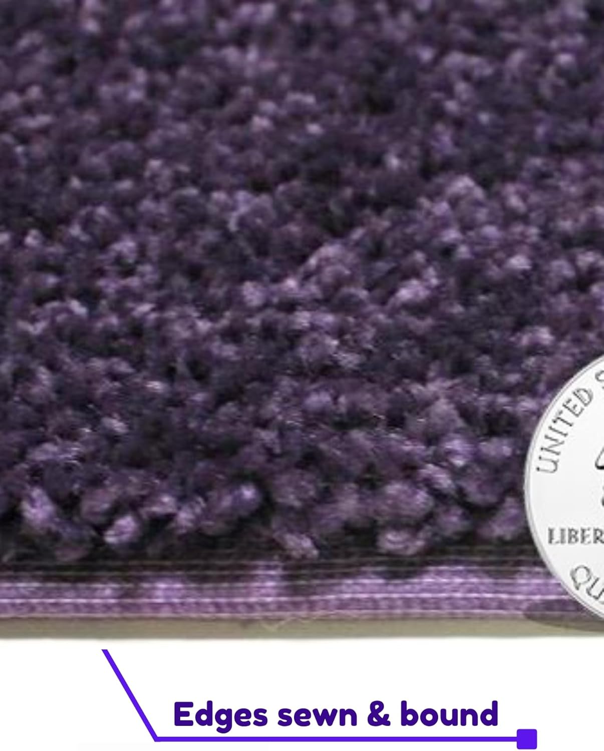 KOECKRITZ Soft and Colorful Kids Classroom Area Rugs (Passes Flammability Pill Test) Many Sizes and Bright Colors to Select from (5' x 7', Eggplant)