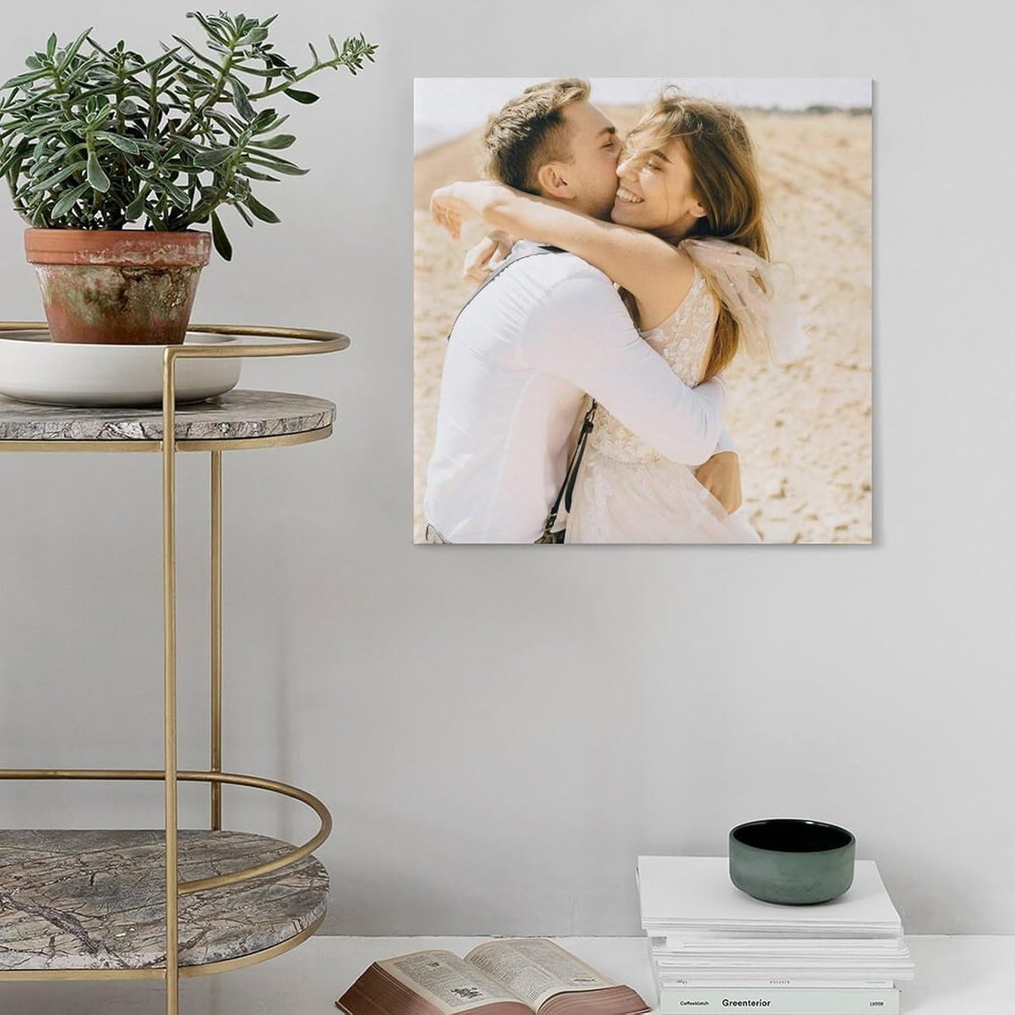 YarnArtistry Custom Canvas Prints With Your Photos - Customized Canvas Pictures For Gifts With Personalized Text Or Images(8X8Inch to 28x28Inch)