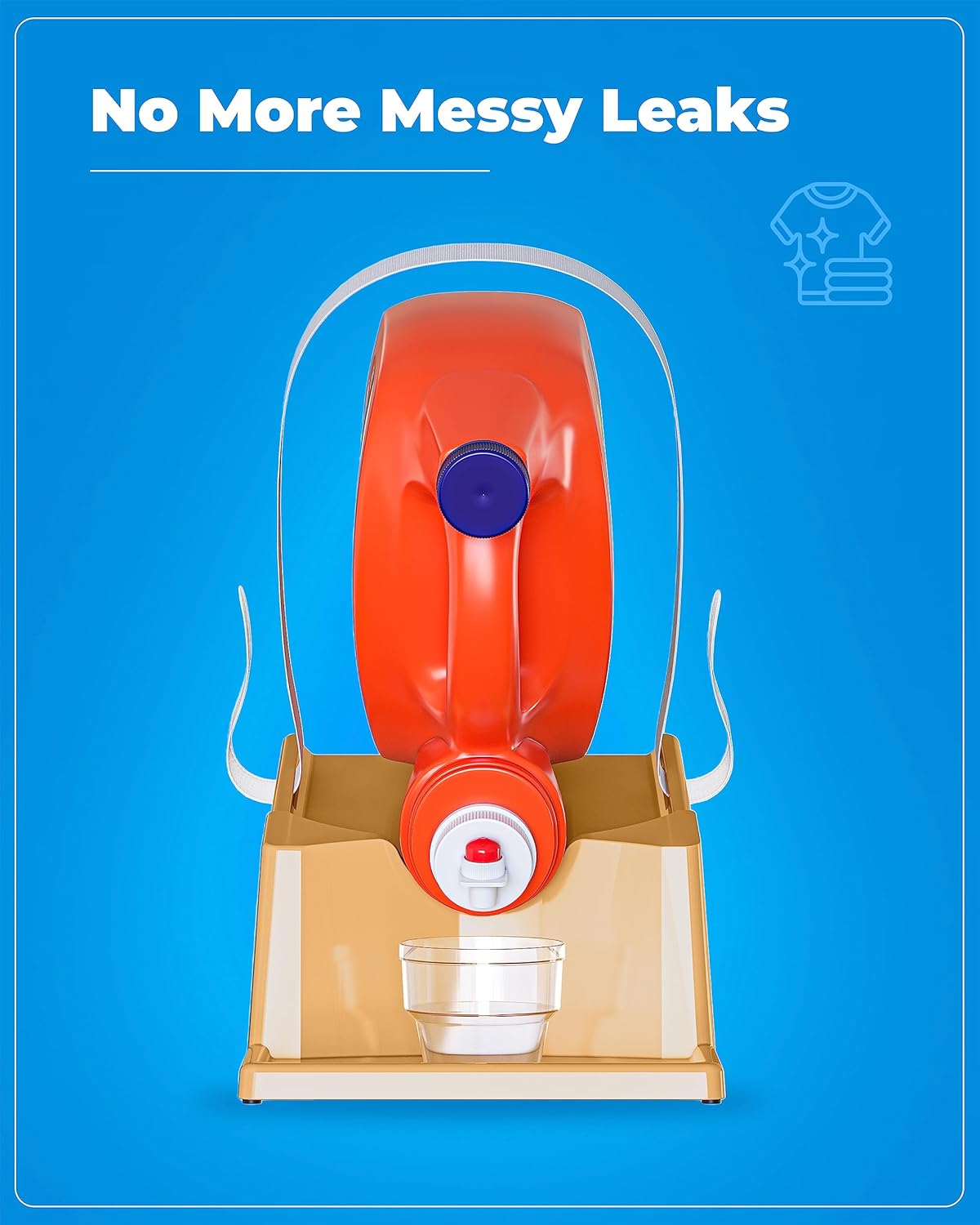 TidyFriend Laundry Detergent Holder Stand Organizer with Drip Tray, 2 Pack Laundry Soap Holder with Non-Slip Rubber Feet for Washing Space Organization, Angled Downward Slope for Easy Pouring (Beige)