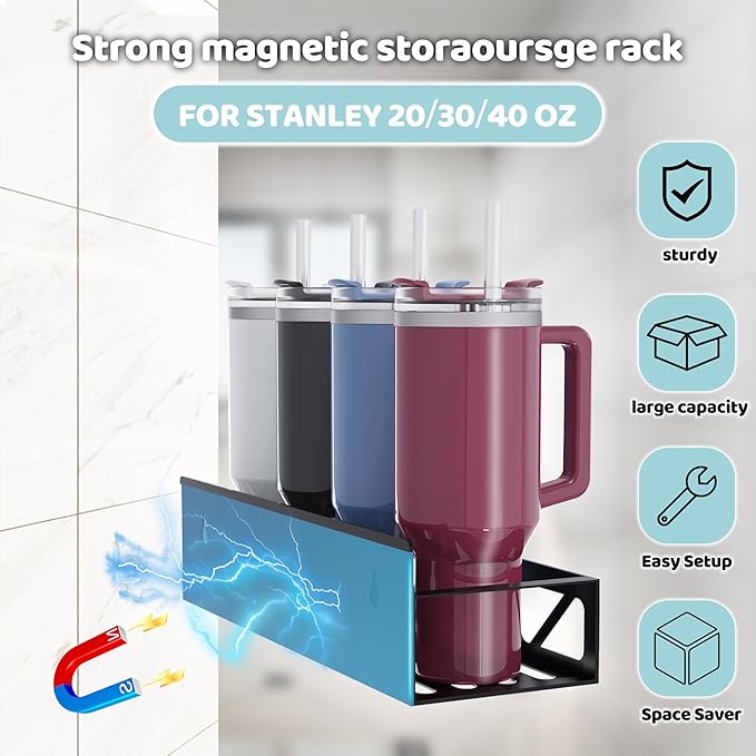 Magnetic Spice Rack Organizer for Fridge Seasoning Organizer for Kitchen storage with Screw or Adhesive Hanging,Magnetic Shelf with Hook for Refrigerator and Oven (2pack)