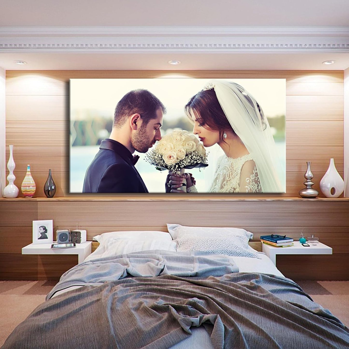 Laoife Custom Canvas Prints with Your Photos 46"x24", Canvas Photo Prints Custom, Personalized Canvas Wall Art for Office Home Bedroom Living Room Wall Decor, Gift for Father's Day Birthday Wedding