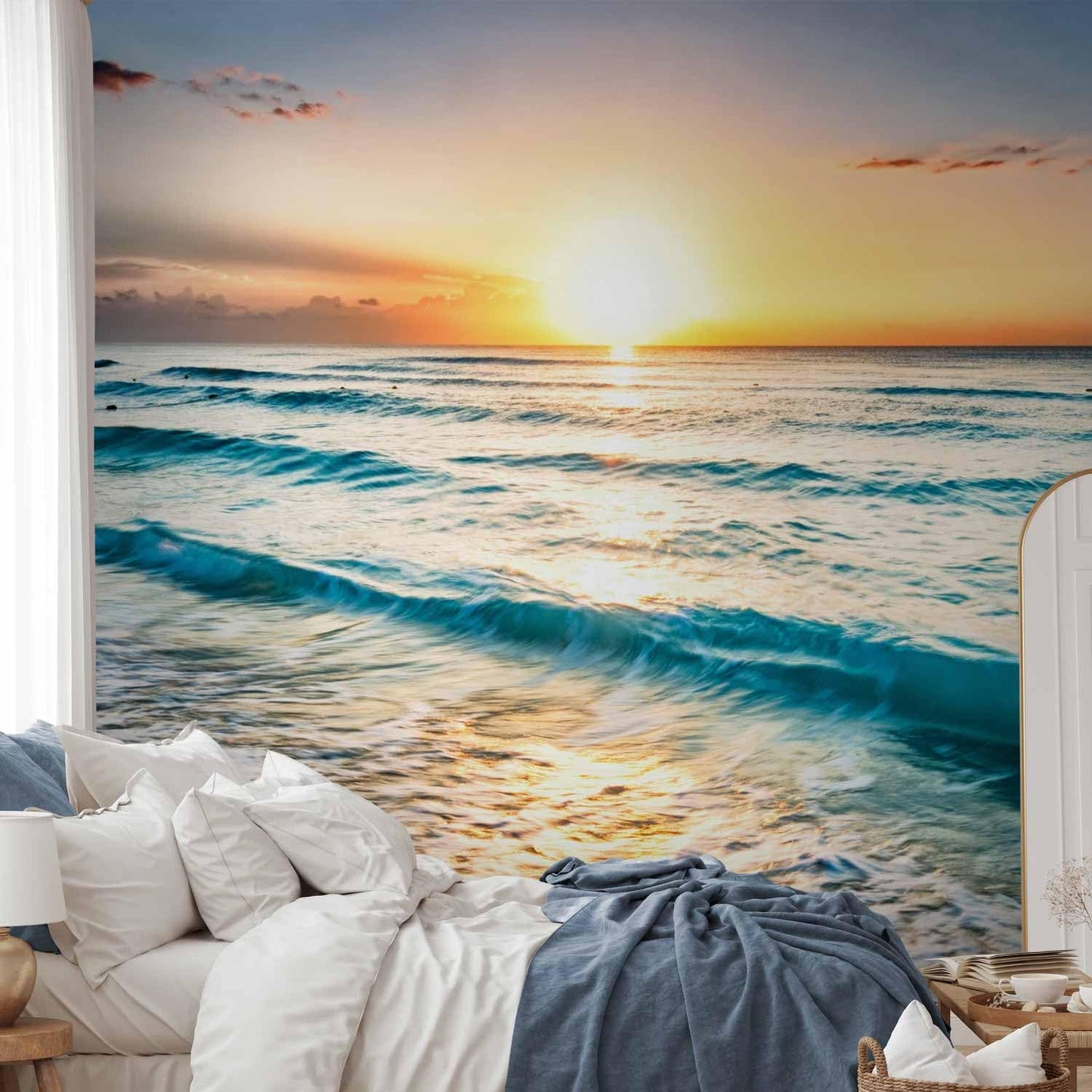 artgeist Wall Mural Nature 216x98 in - XXL Non-Woven Corner Wallpaper Fleece Angle Wall Decor Photo Print Picture Nature Beach Sand Sea View c-B-0552-a-b