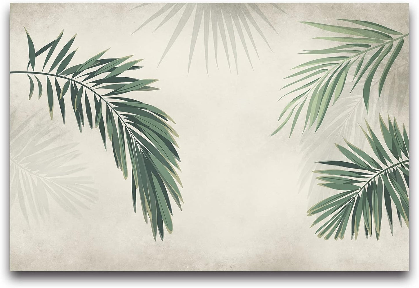 Cliouar-Vintage Palm Leaf Banana Leaf Wallpaper Mural Bedroom Living Room Decor Peel and Stick 98" x 58"