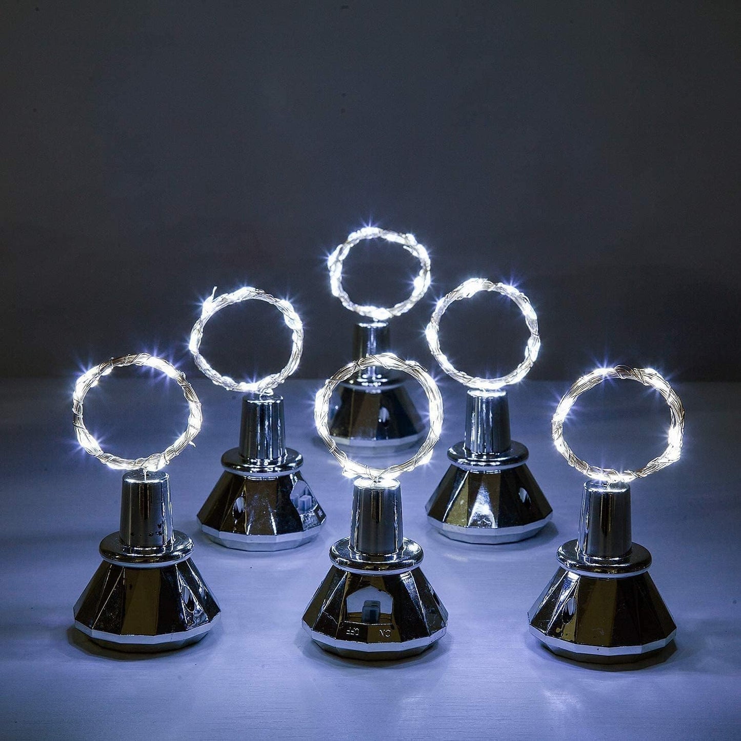 Solar Cork Lights Outdoor - Waterproof Fairy Lights for Wedding Party, Garden, Patio & Pathway Decor - Suitable for Most Wine Bottle Mouths - Cool White (8 Pack)