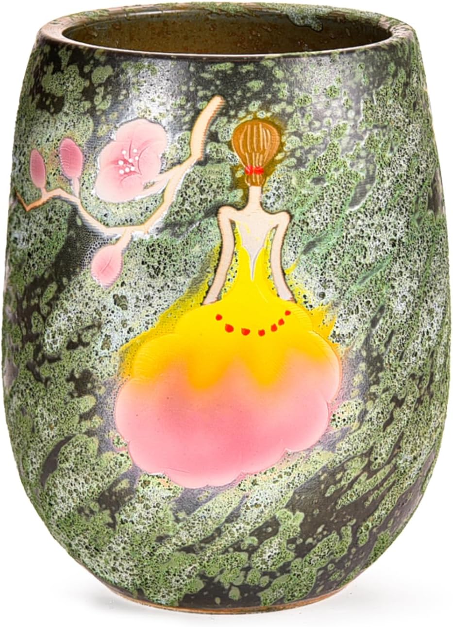 Sungmor 10.6 Inch Ceramic Succulent Plant Pot with Drainage Hole, Hand Painted Flower Pots for Plants, Unique Texture Decorative Planter for Indoor and Outdoor, Pottery Vase for Home Office Decor