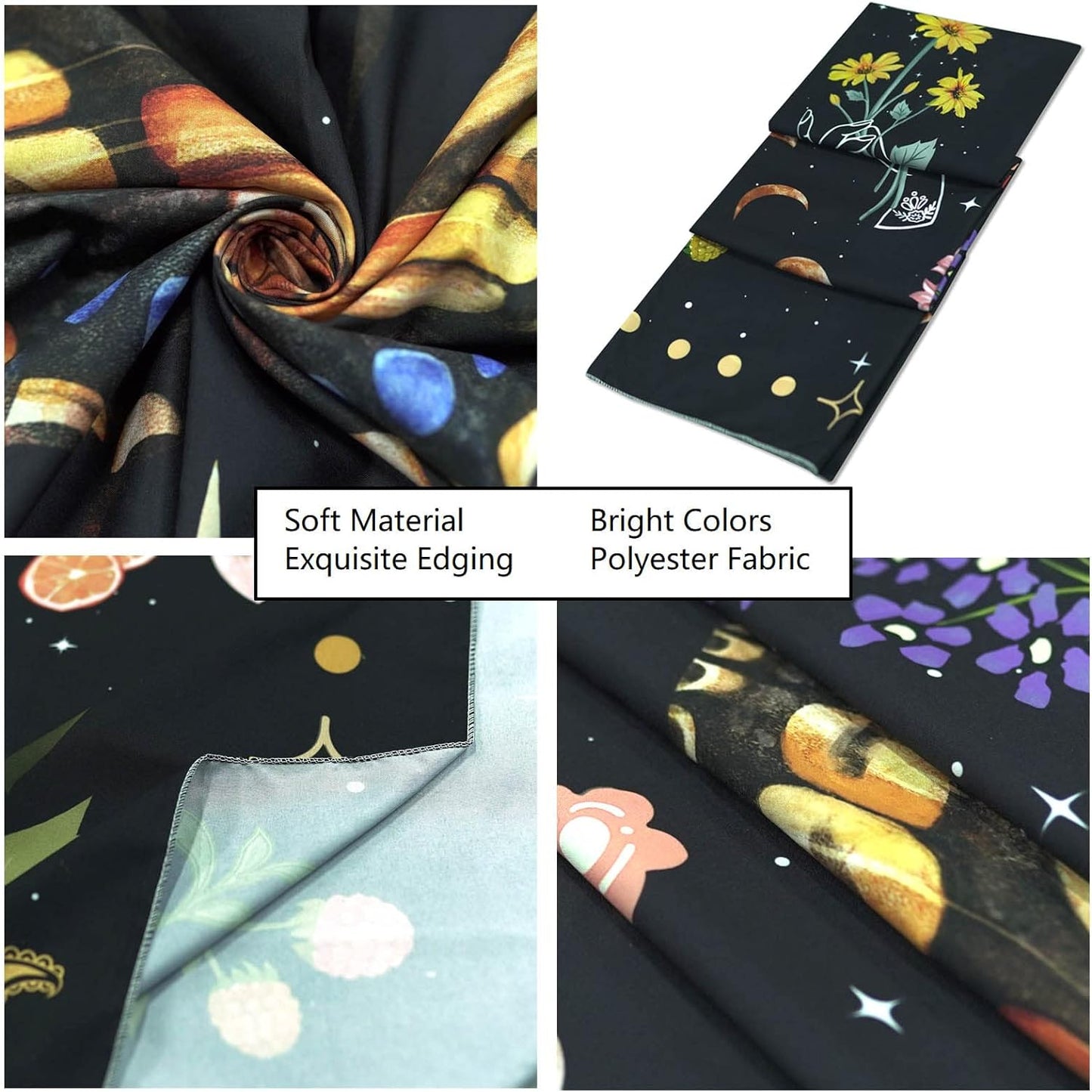 Aipon Yellow Butterfly Moon Flower Tapestry Botanical Floral Plant Boho Tapestry for Bedroom Aesthetic Vintage Tapestries Wall Hanging for Living Room Dorm (60.00'' × 80.00'', Yellow)