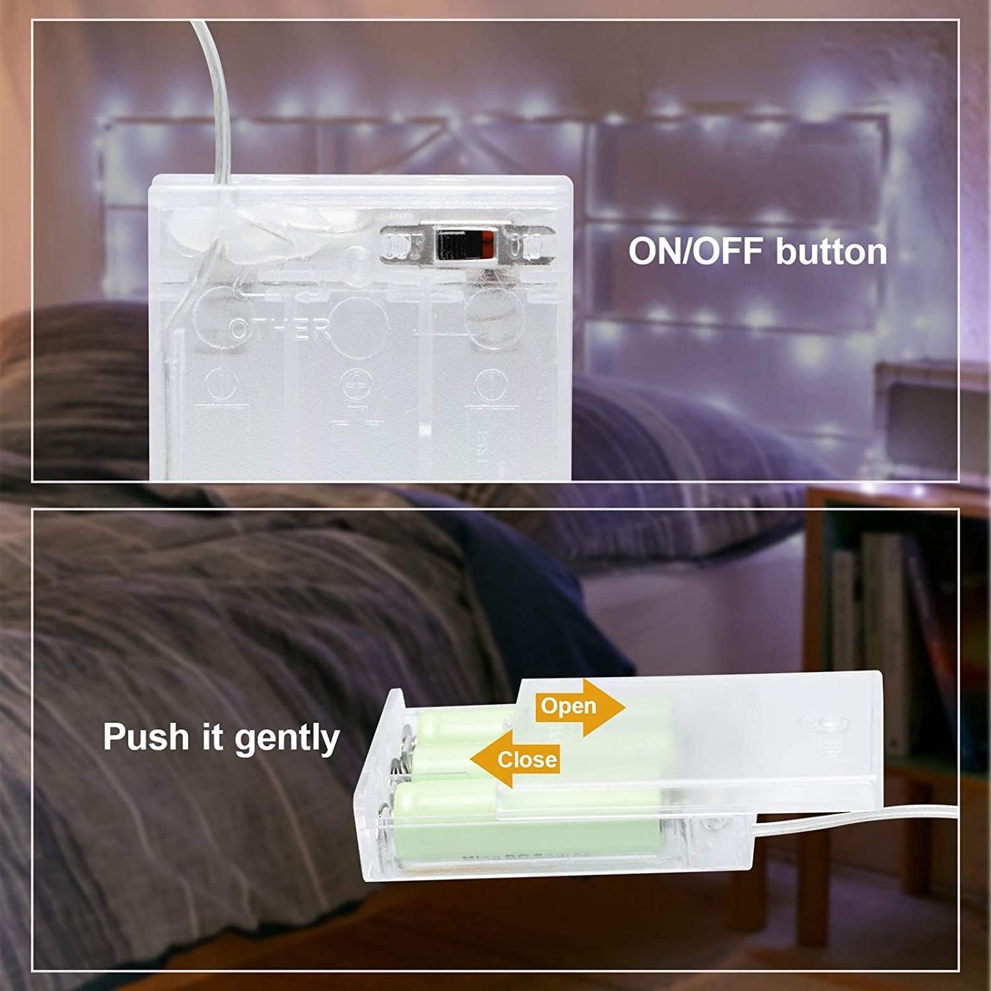 ANJAYLIA Fairy Lights, 4 Pack String Lights 10ft 30 LED Twinkle Lights for Wedding, Bedroom, Party, Christmas, White