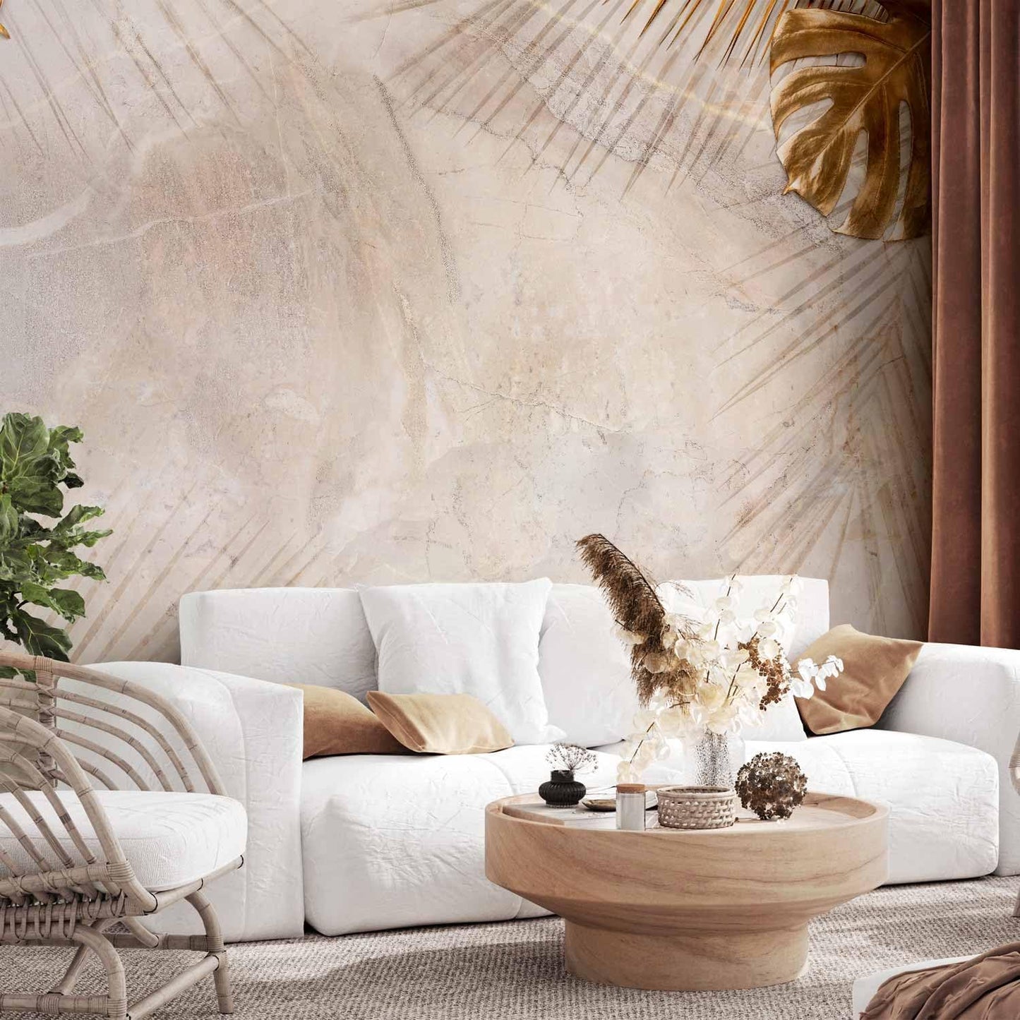artgeist Wall Mural Tropical Leaves 116x83 in - XXL Peel and Stick Self-Adhesive Wallpaper Removable Large Sticker Foil Wall Decor Print Picture Image Design Monstera Palm Green Leaves b-C-0788-a-a