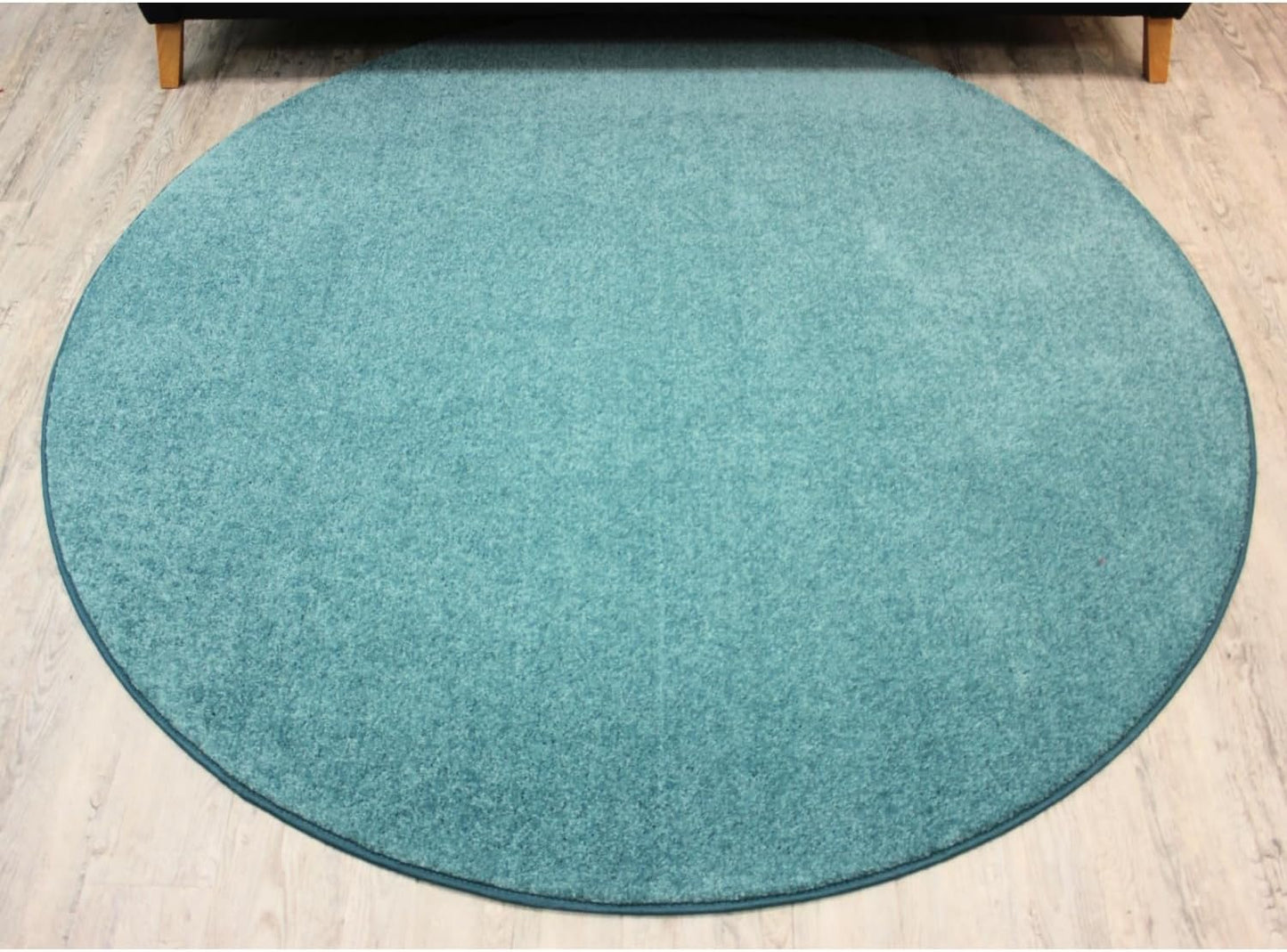 KOECKRITZ Soft and Colorful Kids Classroom Area Rugs (Passes Flammability Pill Test) Many Sizes and Bright Colors to Select from (4' Round, Surf)