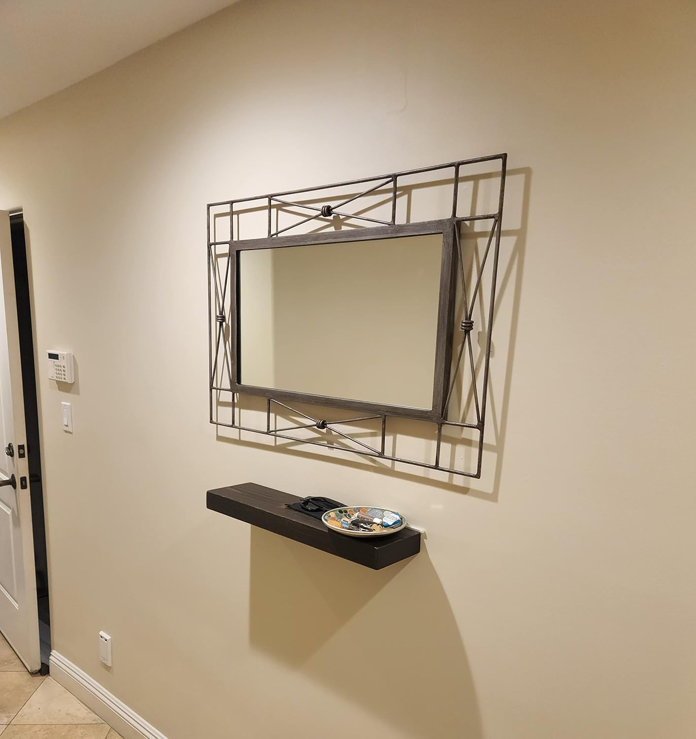 joelsantiques 24 Inch Wooden Floating Shelves for Wall - 24x6x2 in - Made of Natural Wood - Short Heavy Duty Rustic Wall Shelves for Bedroom - Perfect for Bathroom, Kitchen - Mocha