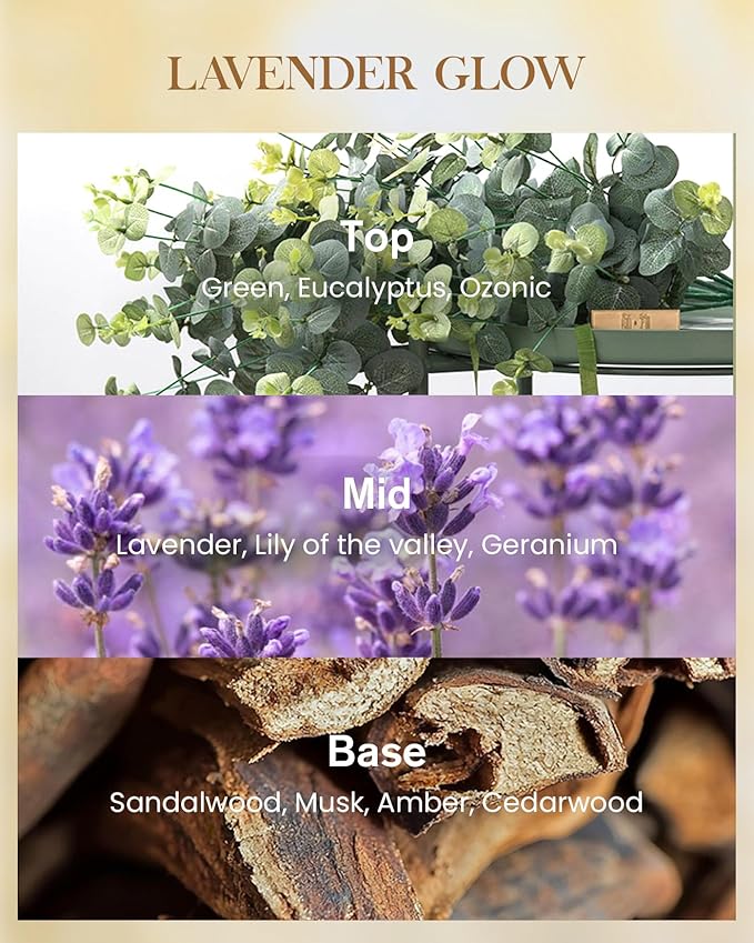 M&SENSE Extra Large Lavender Soy Candles for Home Scented 35oz 150 Hour Long Lasting Slow Burning, 3-Wick Natural Aromatherapy Candle Highly Scented Home Fragrance Gift for Women Men