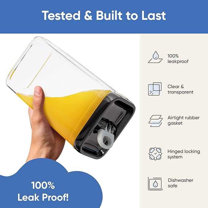 Chef's Path Airtight Food Storage Containers Set for Home Organization - 7 Piece Largest Flip Lock Set w/more Capacity - BPA Free Plastic Dry Food Storage Containers with Lids