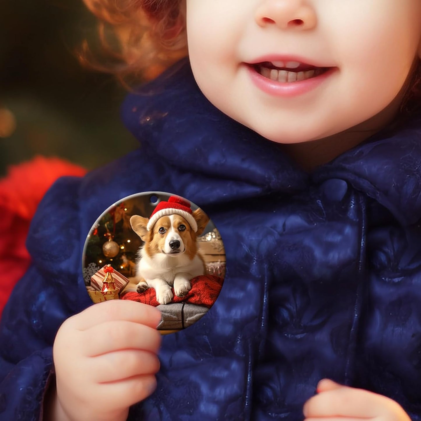 50 PCS Sublimation Ceramic Ornament Blank Round Two-Sided Printed White Ceramic Decoration Handmade DIY Personalized Christmas Home Decoration Bulk 3 inch