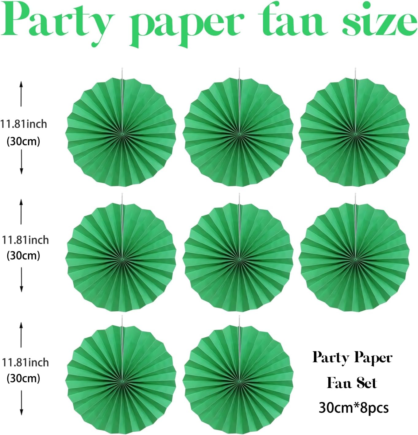Green Party Decorations,Green Paper Decorations For Party,Tennis Party Decorations Party Paper Fans Bulk 12in,Graduation Decoration Classroom Decor,St Patrick'S Day Decortions 30 Color Diy Set （Green）