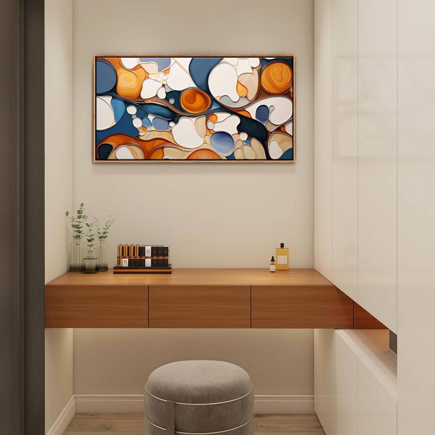 Abstract Wall Art - Modern Colorful Canvas Wall Art for Living Room- Large Framed Decorations, Wall Decor for Bedroom - Office Artwork Wall Decor