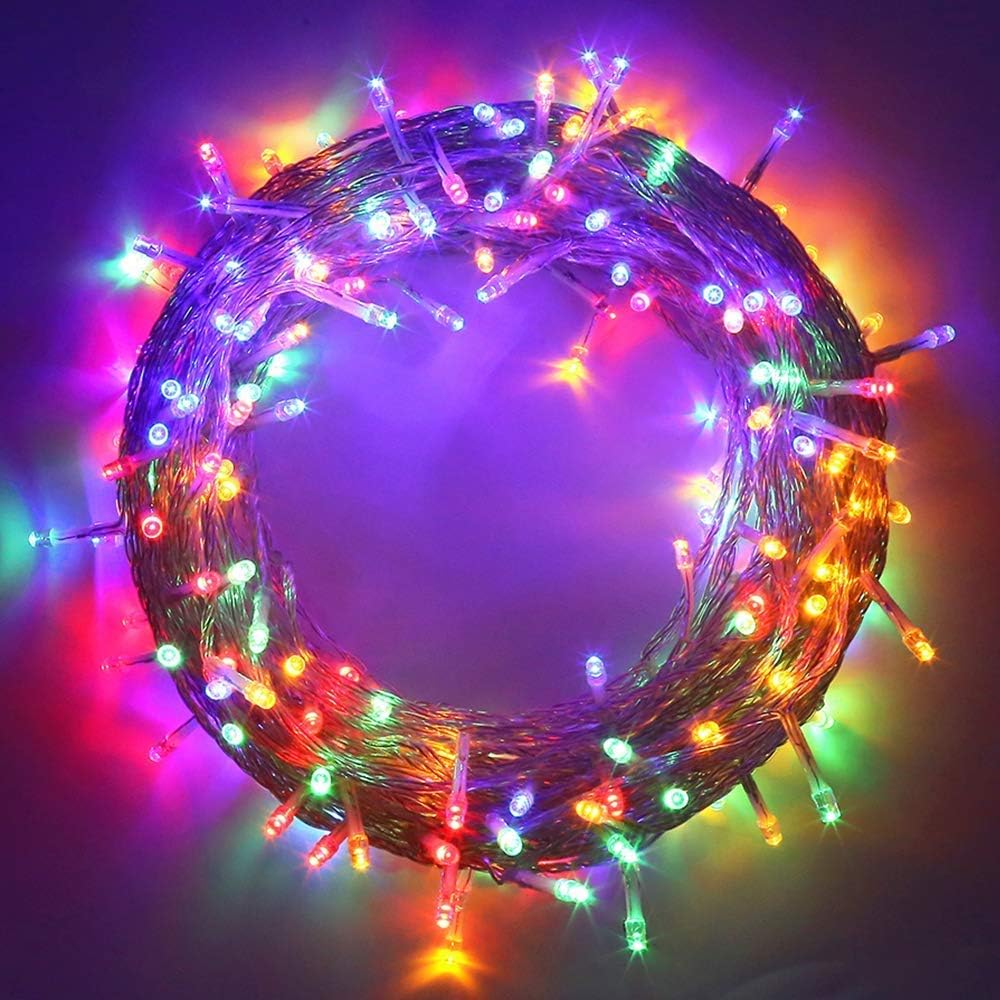 98FT 200 LEDs String Lights Waterproof Fairy Lights 8 Modes with Memory 30V UL Certified Power Supply for Home, Garden, Wedding, Party, Christmas Decoration Indoor Outdoor (Multicolor)