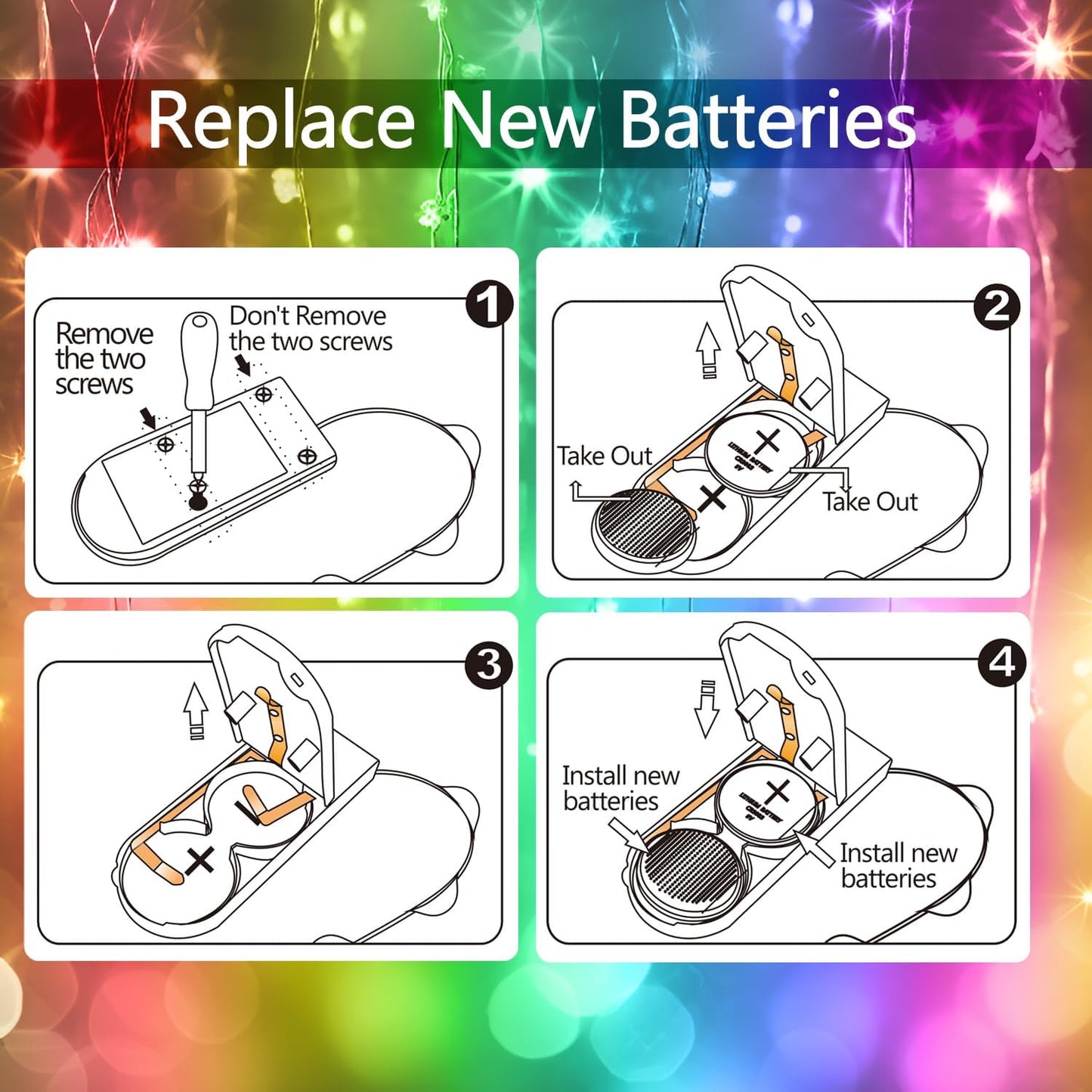 6 Pack Fairy Lights Battery Operated with Timer 2PCS Remote 6.5ft 20LED Multicolor Twinkle Lights Waterproof Silver Wire Fireflies Lights DIY Mason Jar Wedding Party Christmas Centerpiece Table Deco