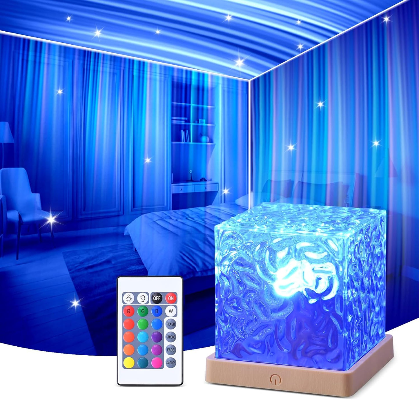 Northern Lights Projector,16 Color Galaxy Projector for Bedroom Mood Lighting,Dimmable Galaxy Light Projector for Bedroom,Remote LED Projector Lights
