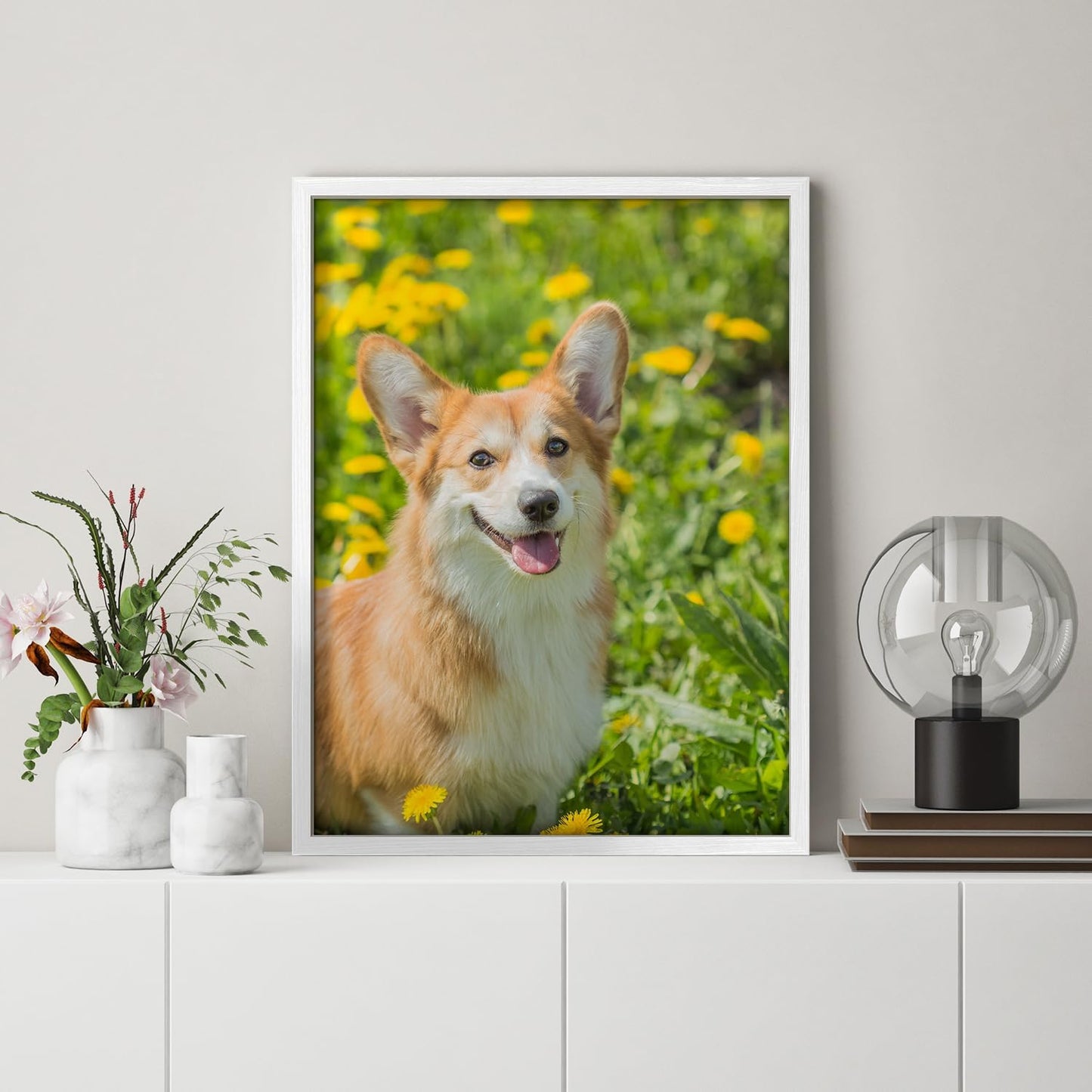 NWT Custom Framed Poster Prints with Your Any Photos, Personalized Canvas Pictures for Wall to Print Framed - 8"x10" White