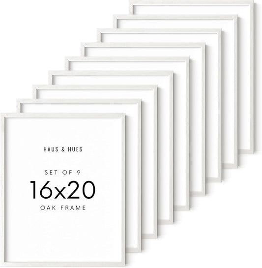 HAUS AND HUES Standalone White Oak Frames Set of 9-16x20