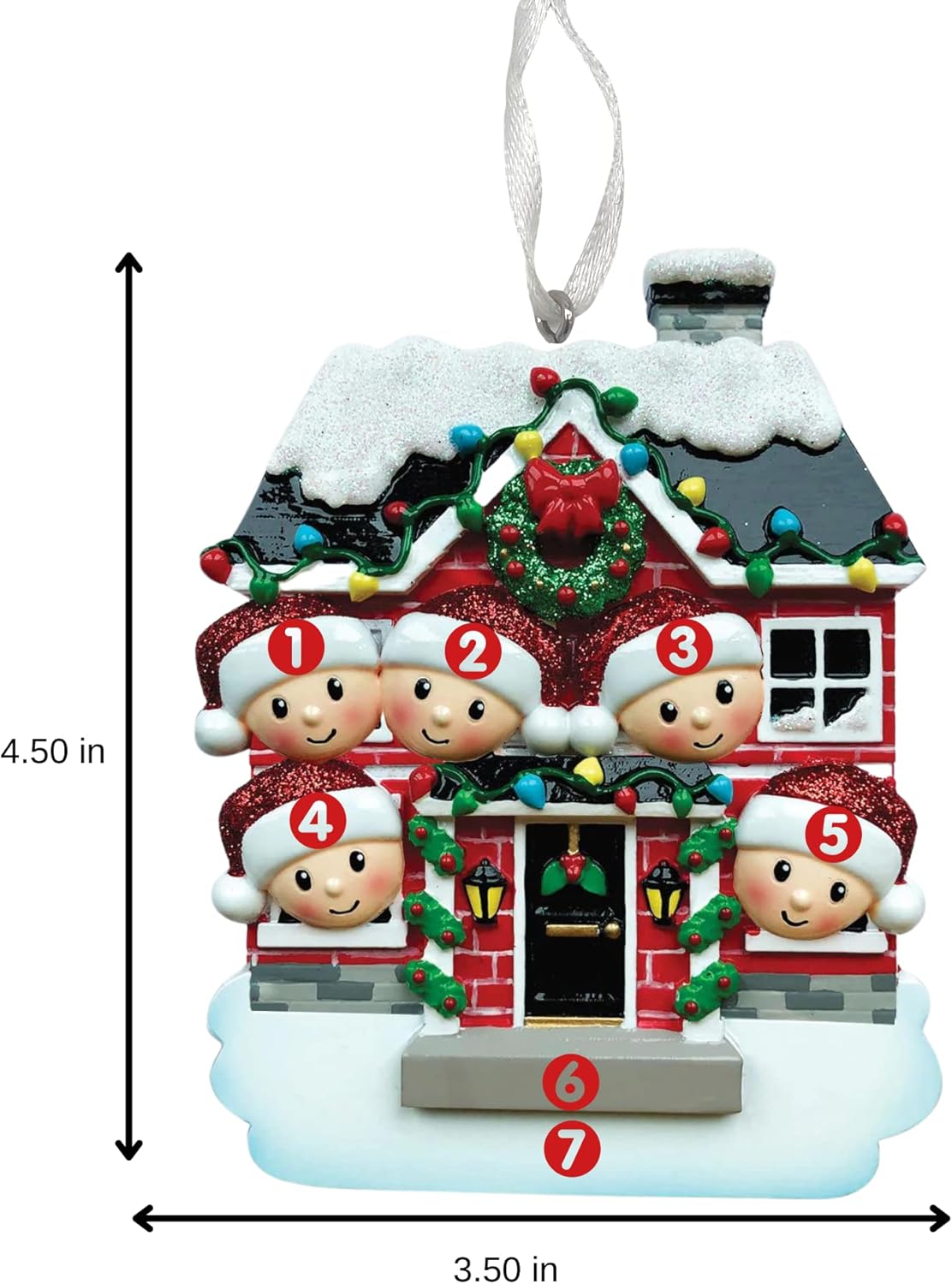 2025 Family Christmas Ornament – Personalized Ornament for Families – Custom Family Ornament – Holiday Tree Decoration Keepsake Gift (Family of 5)