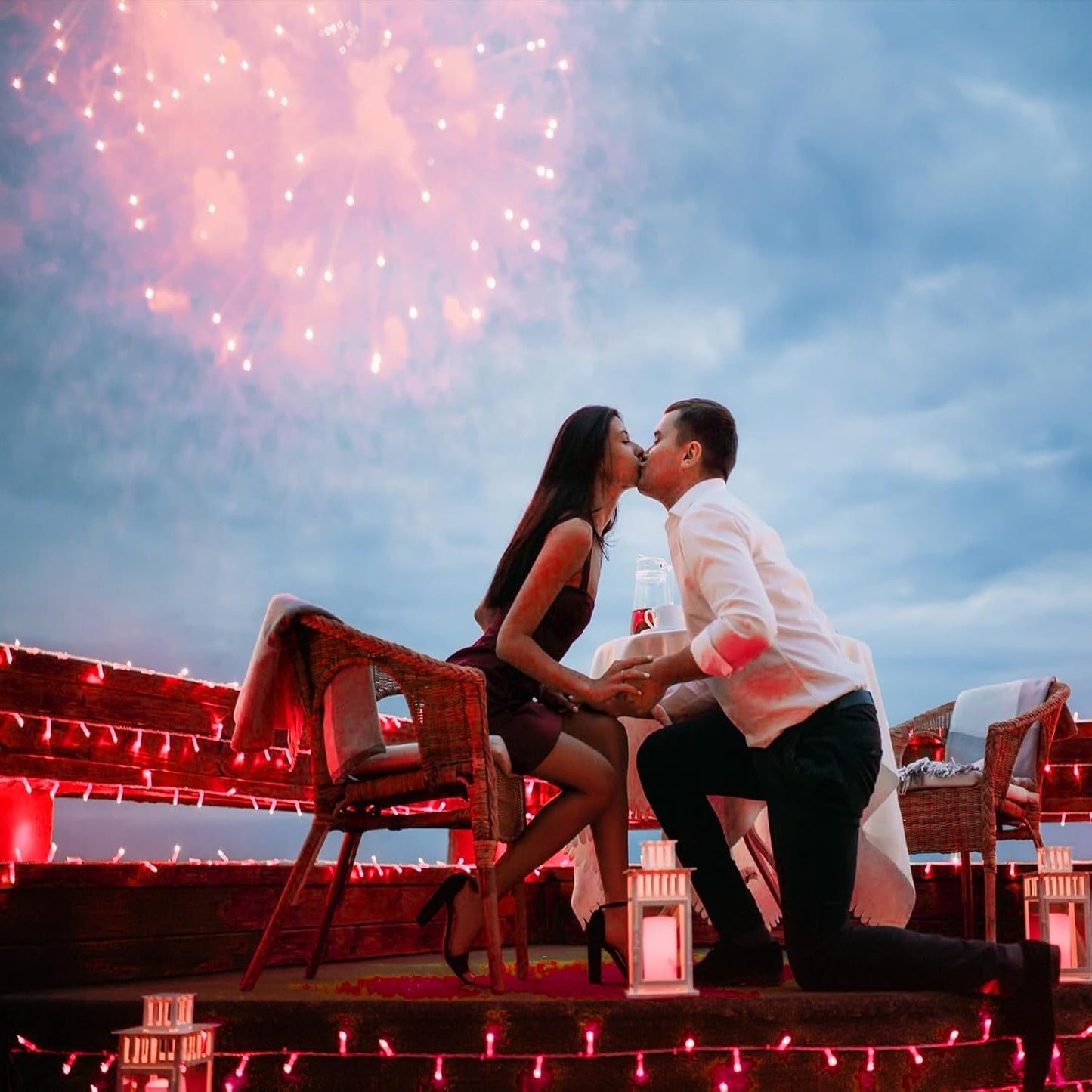 250 LED Red String Lights Outdoor, 82ft Red Christmas Lights 8 Modes Clear Wire, Plug in Waterproof Fairy String Light for Bedroom Christmas Decorations