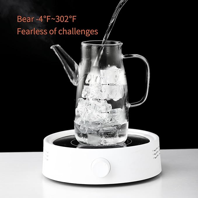 Large Glass Oil Dispenser Bottle for Kitchen Cooking Recipiente Para Aceite De Cocina Olive Oil Vinegar Dispenser Cruet Stainless Steel Lid No Drip Liquid Container (Clear, 20oz / 600ml)