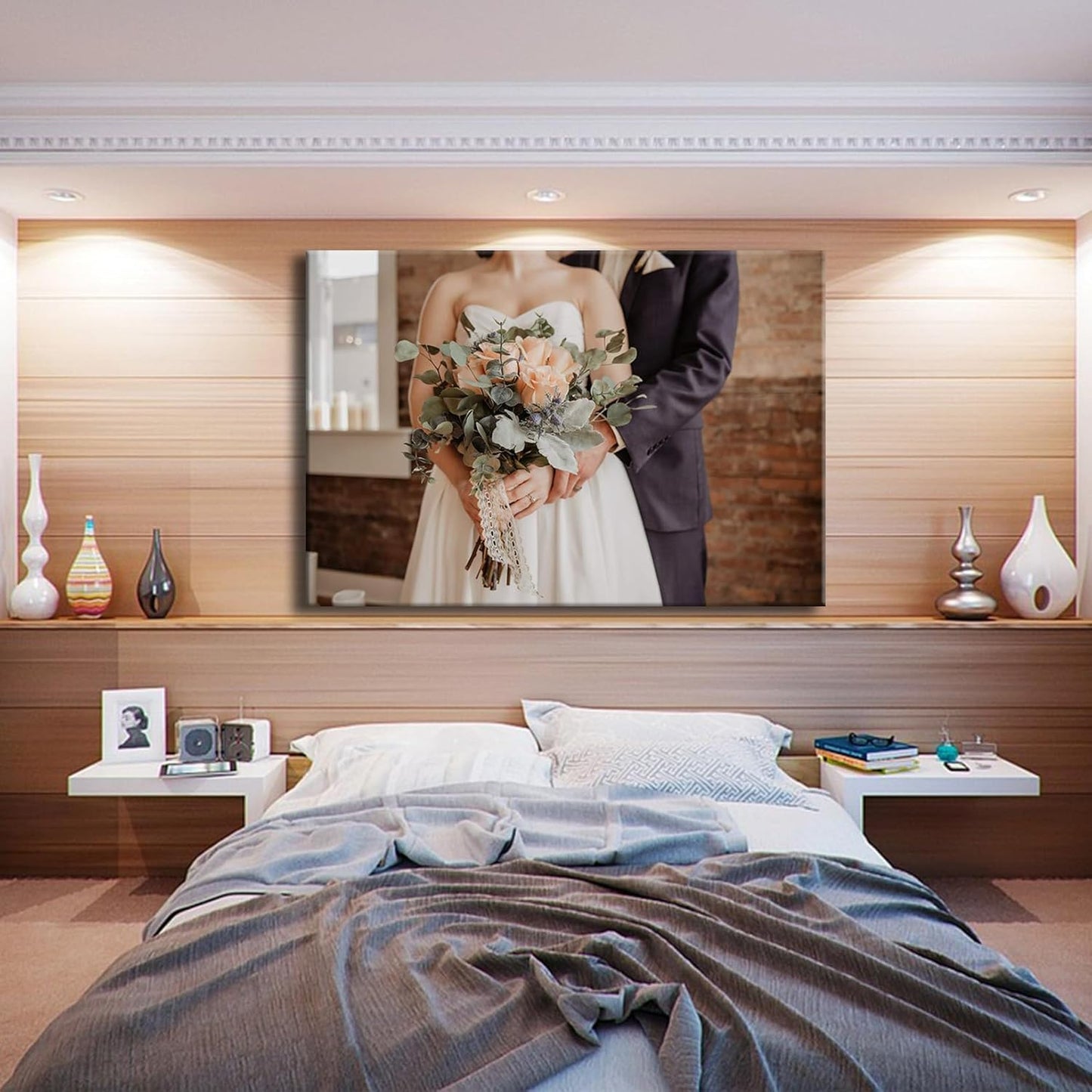 Laoife Custom Canvas Prints with Your Photos 24"x18", Canvas Photo Prints Custom, Personalized Canvas Wall Art for Office Home Bedroom Living Room Wall Decor, Gift for Father's Day Birthday Wedding