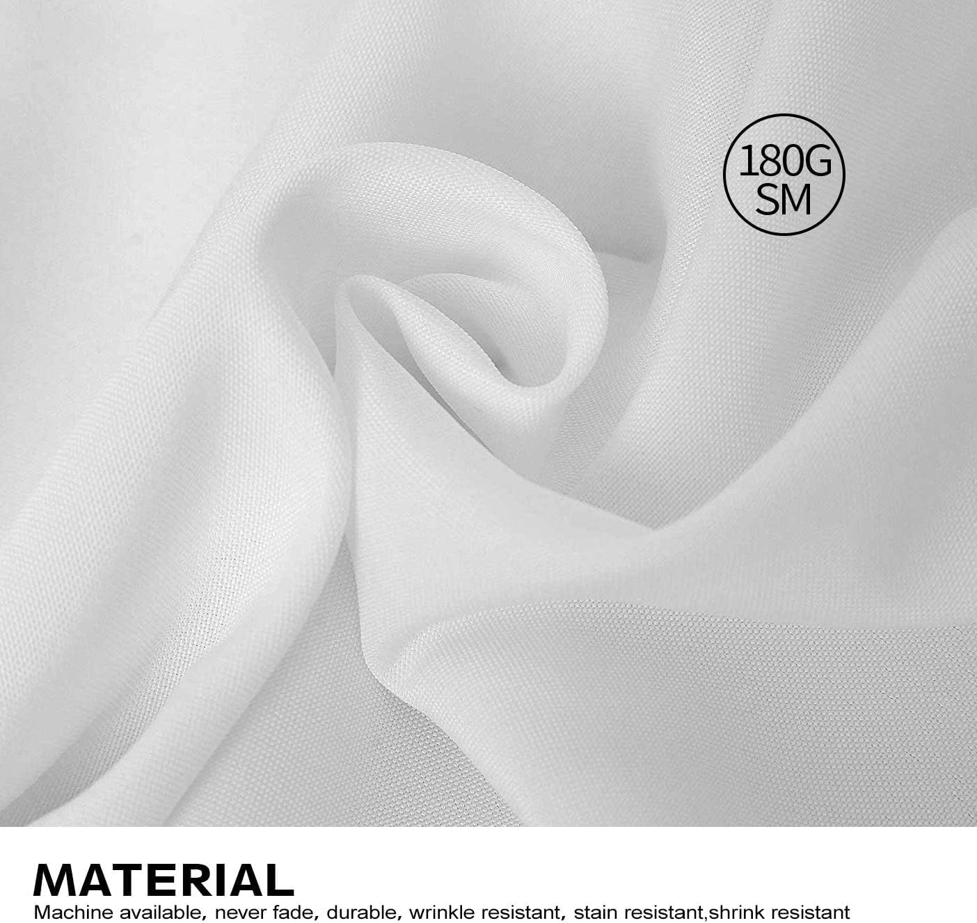 Surmente 5 Pack White Rectangle Tablecloth 90 x 156-inch Rectangular Polyester Table Cloth for Weddings, Banquets, or Restaurants
