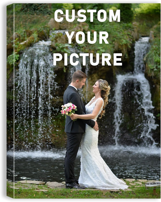 xzartdiy Custom Canvas Prints with Your Photos - Personalized Picture Print Customized Gifts for Family Home Office Wall Art Decor, Wrapped Canvas 30x40inch