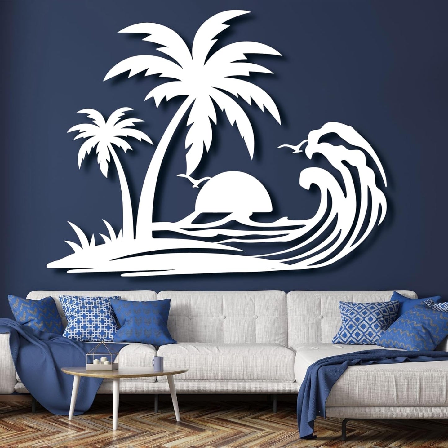 Palm Tree Metal Wall Decor,Palm Tree Metal Wall Art,Metal Palm Tree,Metal Palm Tree Wall Decor,Tropical Metal Wall Art,Beach Wall Decort,Metal Wall Decor (style 1,black,35 L" x 28 W" / 90 x 70 cm)