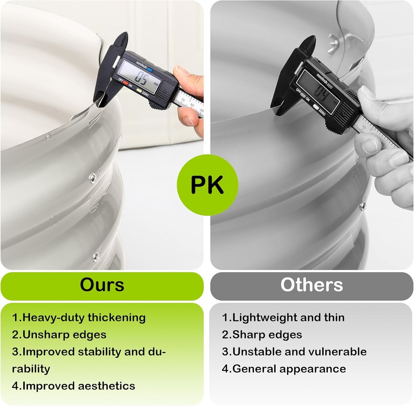 2 Pcs 4.5x2x1.5ft Oval Raised Garden Bed,Galvanized Raised Beds,Open-Ended Base Metal Raised Planter Beds,Garden Bed Outdoor,Planter Raised Boxes for Vegetables,Flowers,Tool-Free Asse,White