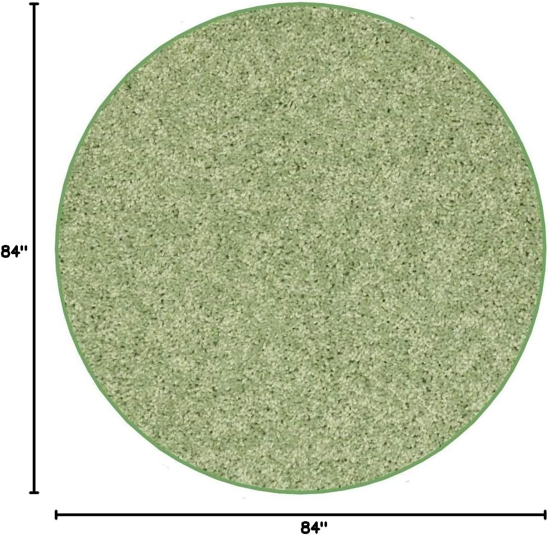 KOECKRITZ Soft and Colorful Kids Classroom Area Rugs (Passes Flammability Pill Test) Many Sizes and Bright Colors to Select from (7' Round, Lime)