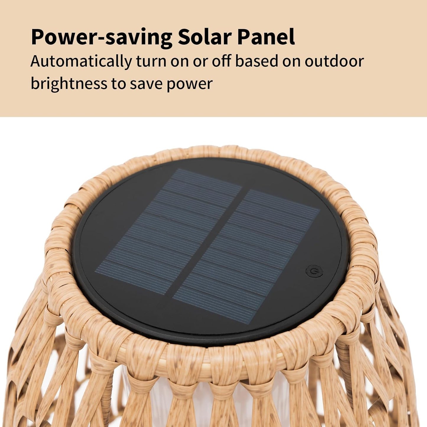 2 Pack Large Patio Solar Powered Lanterns for Garden Outdoor Decorative Floor Lamp Water-Resistant Wicker Lights for Deck Backyard