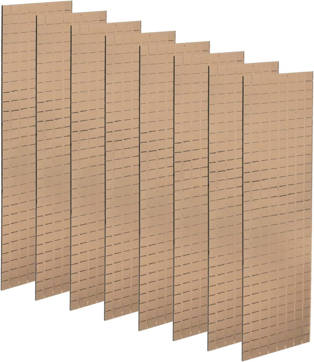 HARFINGTON 8 Sheet 3840 Pieces Self Adhesive Mirror Mosaic Tiles 5x5mm Small Square Mirror Tiles Sticker Disco Ball Stickers Mini Glass Tiles for DIY Craft Party Home Decoration, Brown