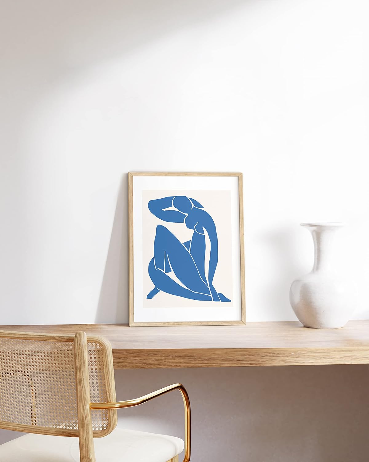 HAUS AND HUES Beige Oak Wood 12x16 Picture Frame - Modern Wood Wall Art Display - Lightweight 12x16 Frame for Art Prints, Photos, Posters - Ready-to-Hang Vertically & Horizontally