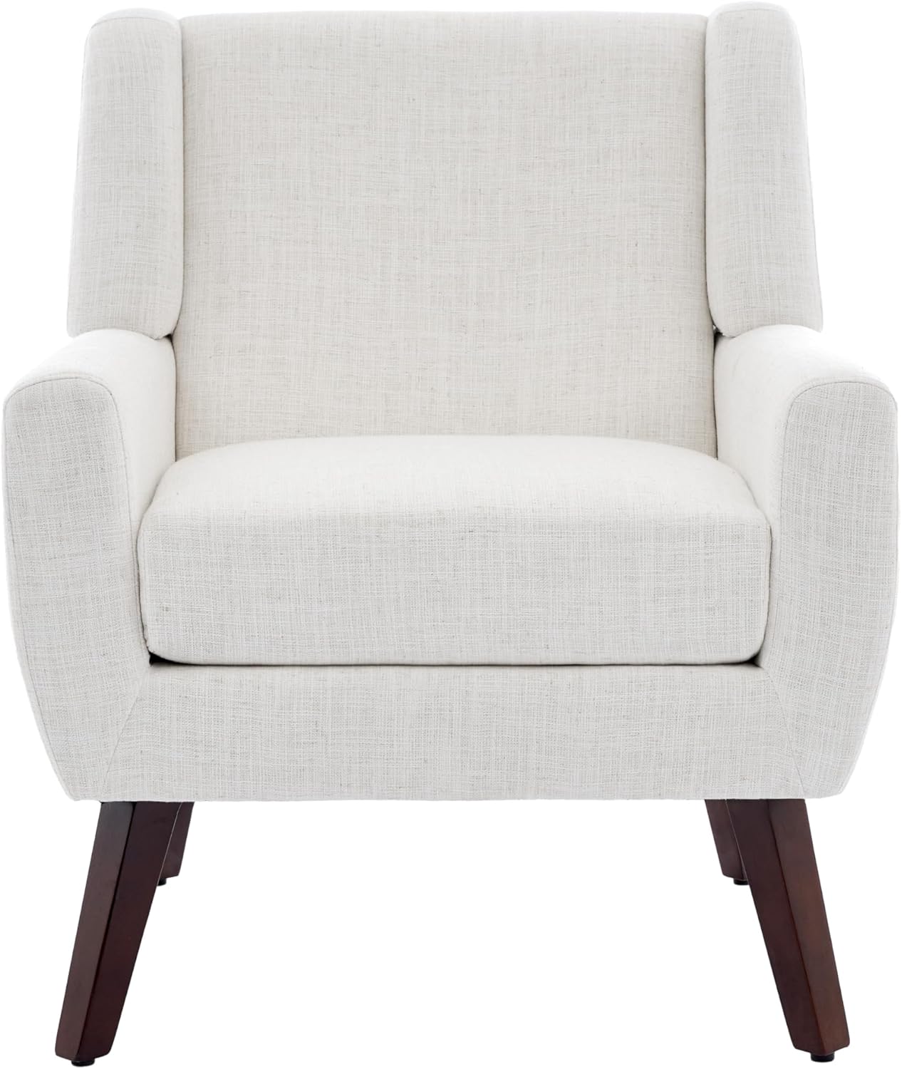 UIXE Accent Chairs Set of 2, Fabric Upholstered Armchair for Living Room, Comfy Arm Chair Single Sofa Bedroom Side Reading Seat - Flax Beige