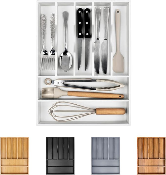 Kitchen Silverware Drawer Organizer and Storage Deep Cookware Utensil Cutlery Rack Office Drawer Organizer Tray Amazon Basics Kitchen Home Gadgets Rv Storage Solutions Wedding Registry Must Haves 2025