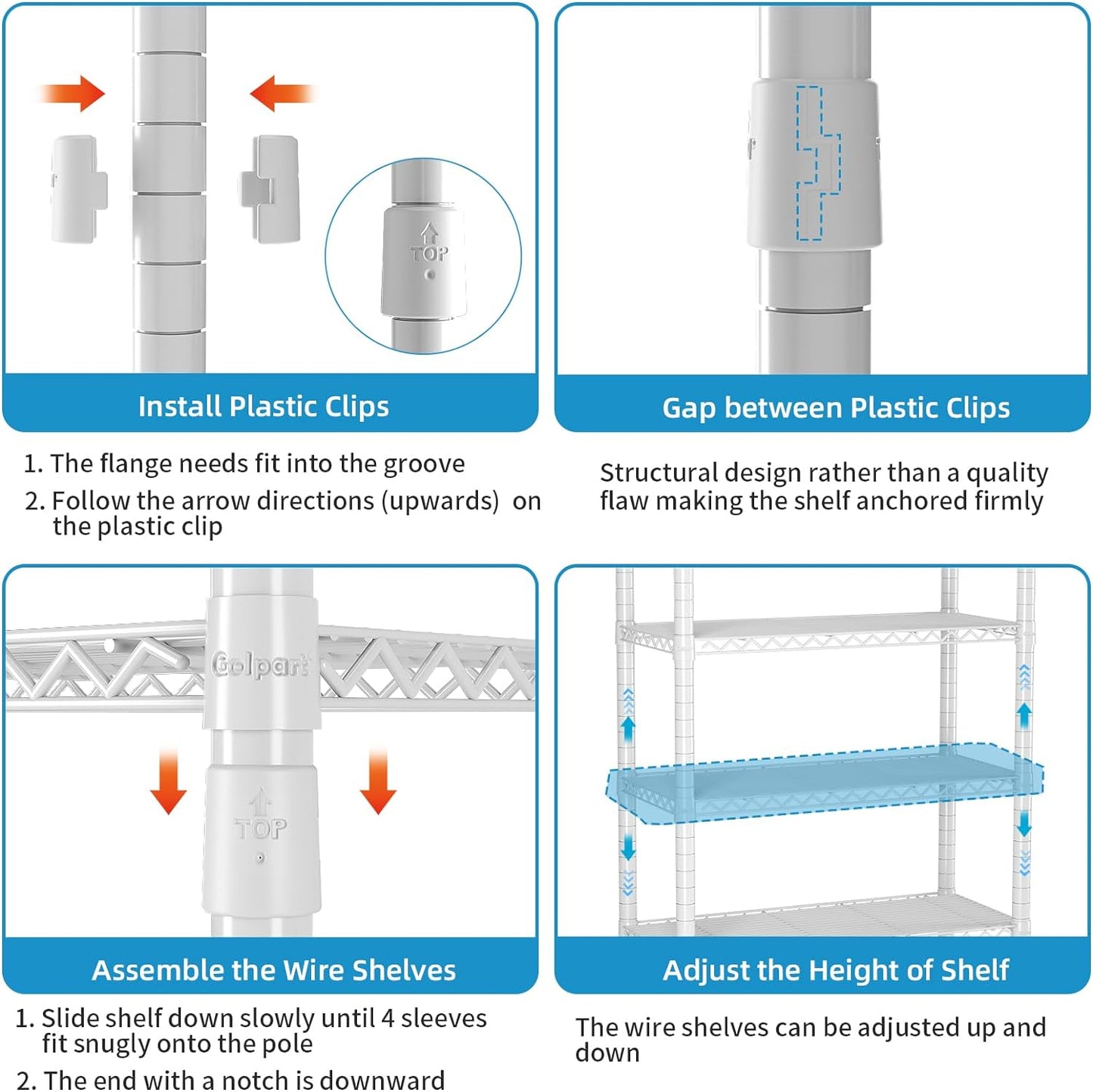 Over Washer and Dryer Shelves,2 Tier Adjustable Height Wire Shelving Laundry Room Storage Organization Clothes Drying Rack with Hanger Rod&Hooks,Space Saving Organizers Shelf,White