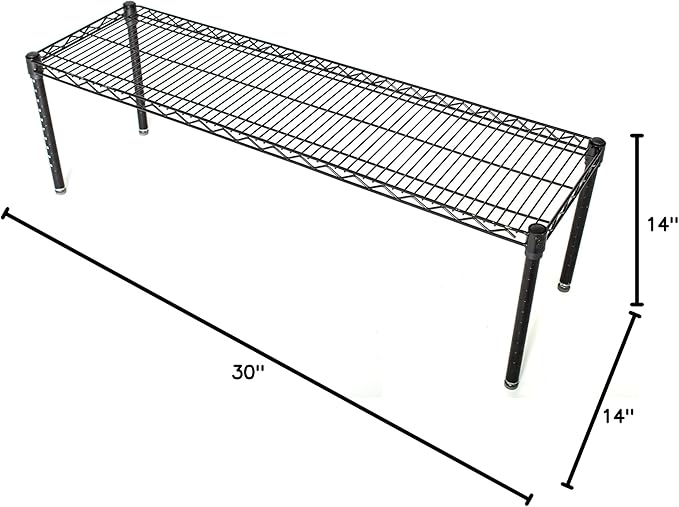 Omega Products Corporation 14" Deep x 30" Wide x 14" High Black Stationary Dunnage Rack