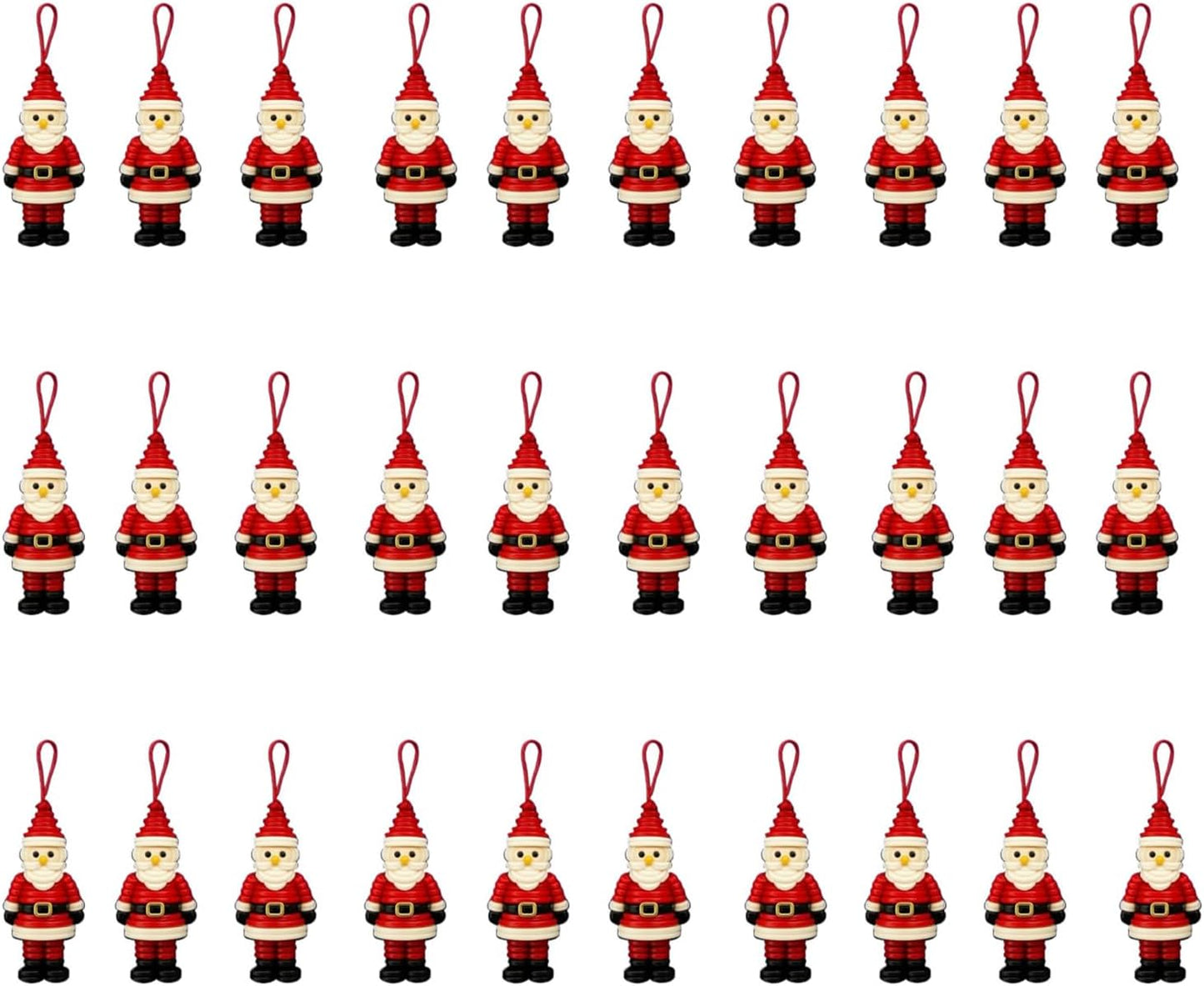 DIY Christmas Button Ornament Making Set - Snowman/Santa/Angel, Fun Holiday Craft Kit for All Ages, Ideal Xmas Tree Hanging Decor & Festive Gifts (30 pcs-A)