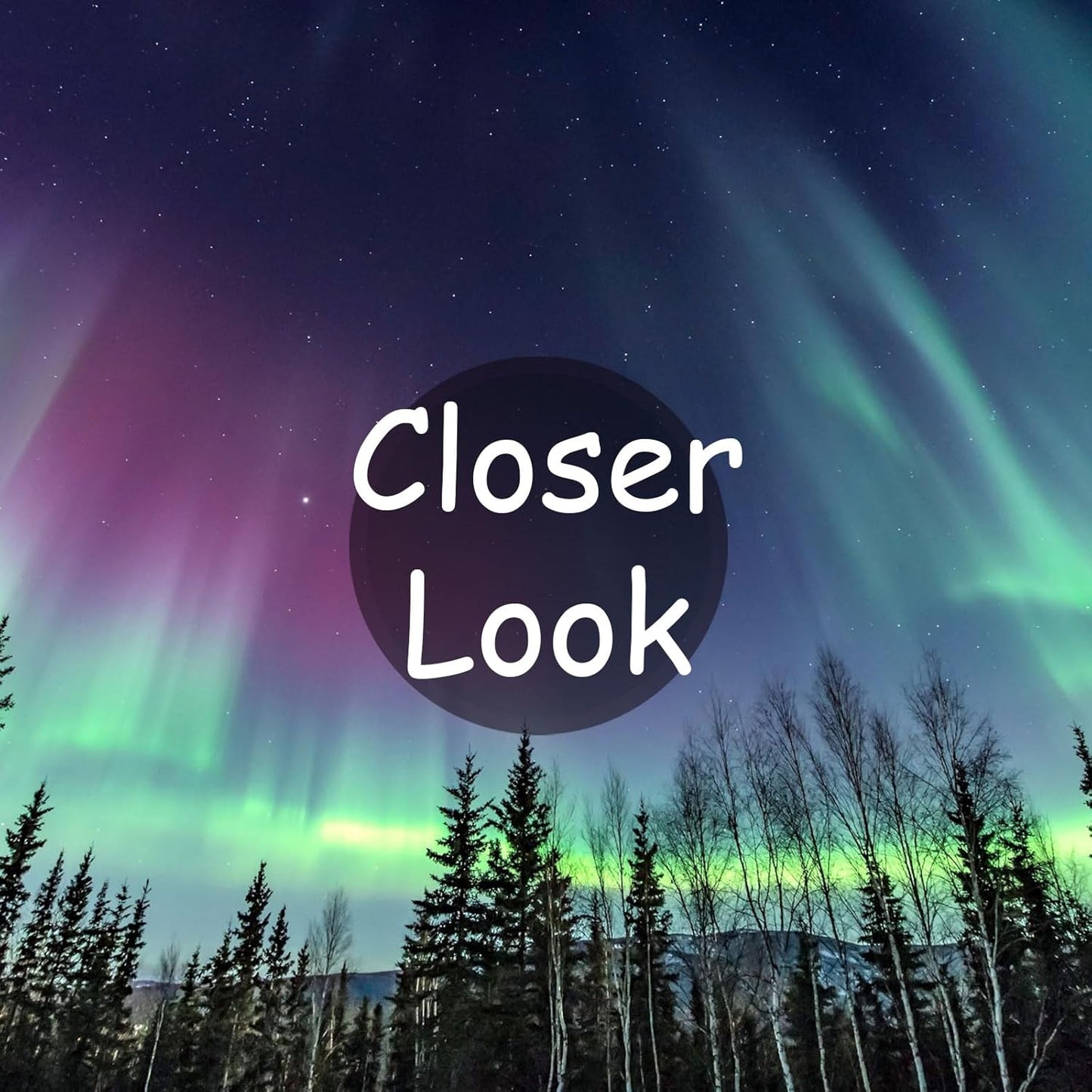 Wall Mural Multicolored Aurora Borealis Forest Night Wallpaper for Bedroom Living Room (Not Peel n' Stick)