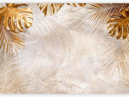 artgeist Wall Mural Tropical Leaves 135x101 in - XXL Peel and Stick Self-Adhesive Wallpaper Removable Large Sticker Foil Wall Decor Print Picture Image Design Monstera Palm Green Leaves b-C-0788-a-a