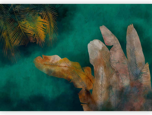 artgeist Wall Mural Jungle 177x124 in - XXL Non-Woven Wallpaper Fleece Wall Decor Photo Print Picture Image Design Leaves Green Yellow Nature b-A-0825-a-a