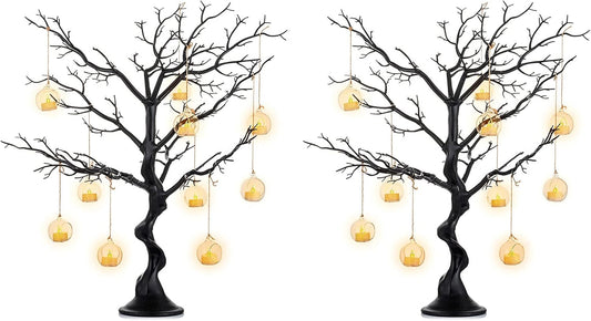 NUPTIO Black Halloween Tree Branch: Artificial 30 inch Tall Manzanita Tree Christmas Centerpiece Wedding Centerpieces for Tables, Decorative Ornament Display Tree for Decoration Weddings (2 Pc)