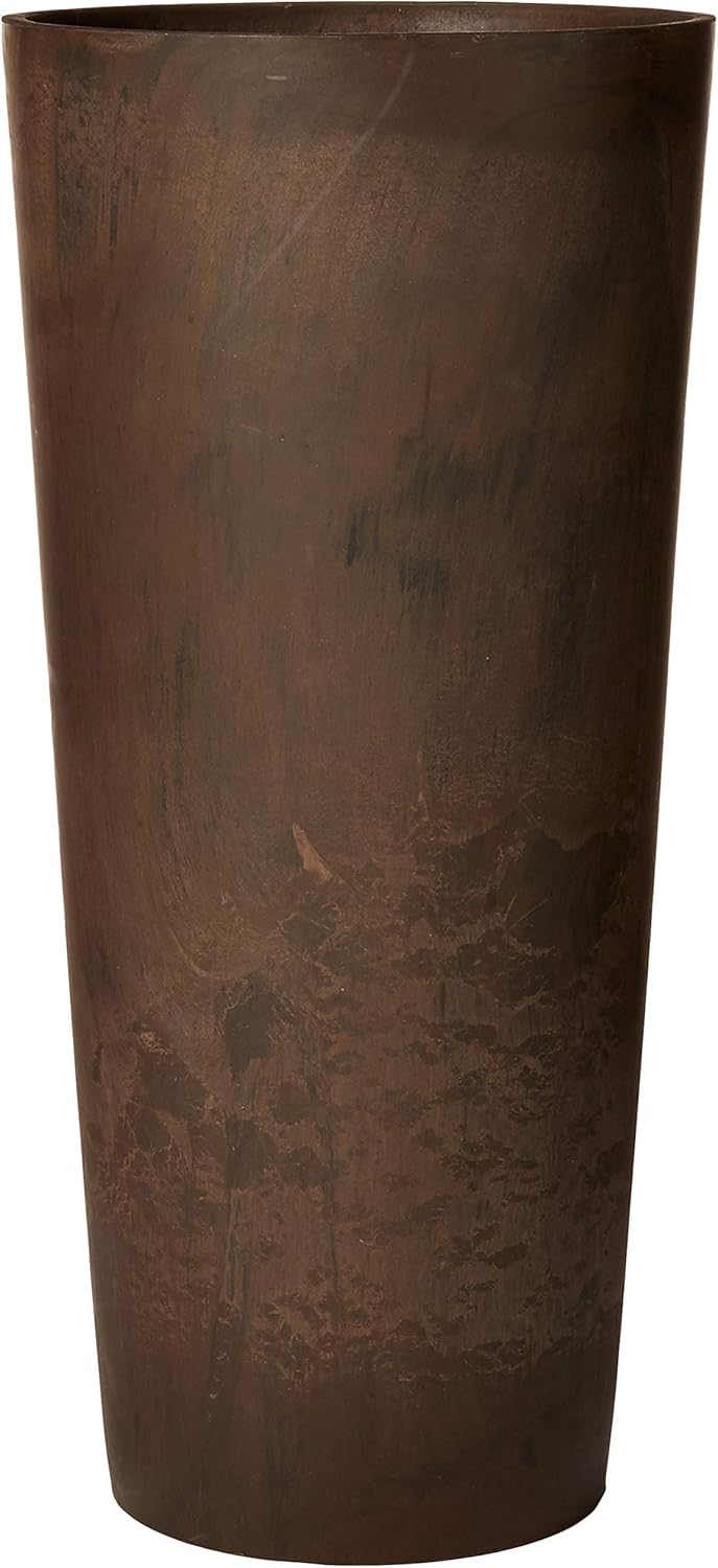 PSW S32CM Contempo Tall Round Planter, 13 by 28-Inch, Chocolate Marble