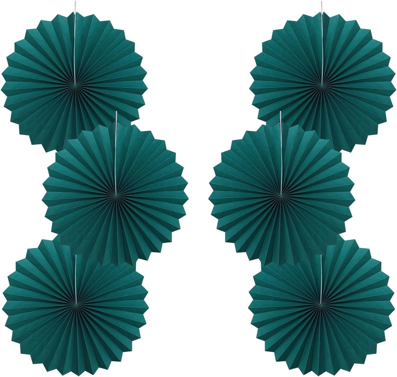 Green Birthday Decorations,DIY Green Paper Fans Hanging Decoration ,Party Supplies Party Fans 16in, Cactus Party Decorations,Wedding Graduation Events Accessories 30 Color DIY Set (Blackish Green)